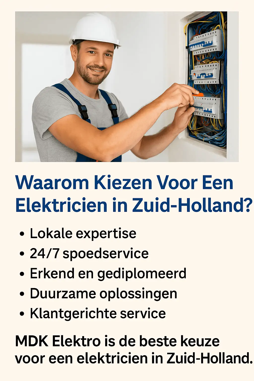 Bij MDK Elektro verzorgen wij complete elektrische installaties – snel, veilig en volgens alle NEN-normen.