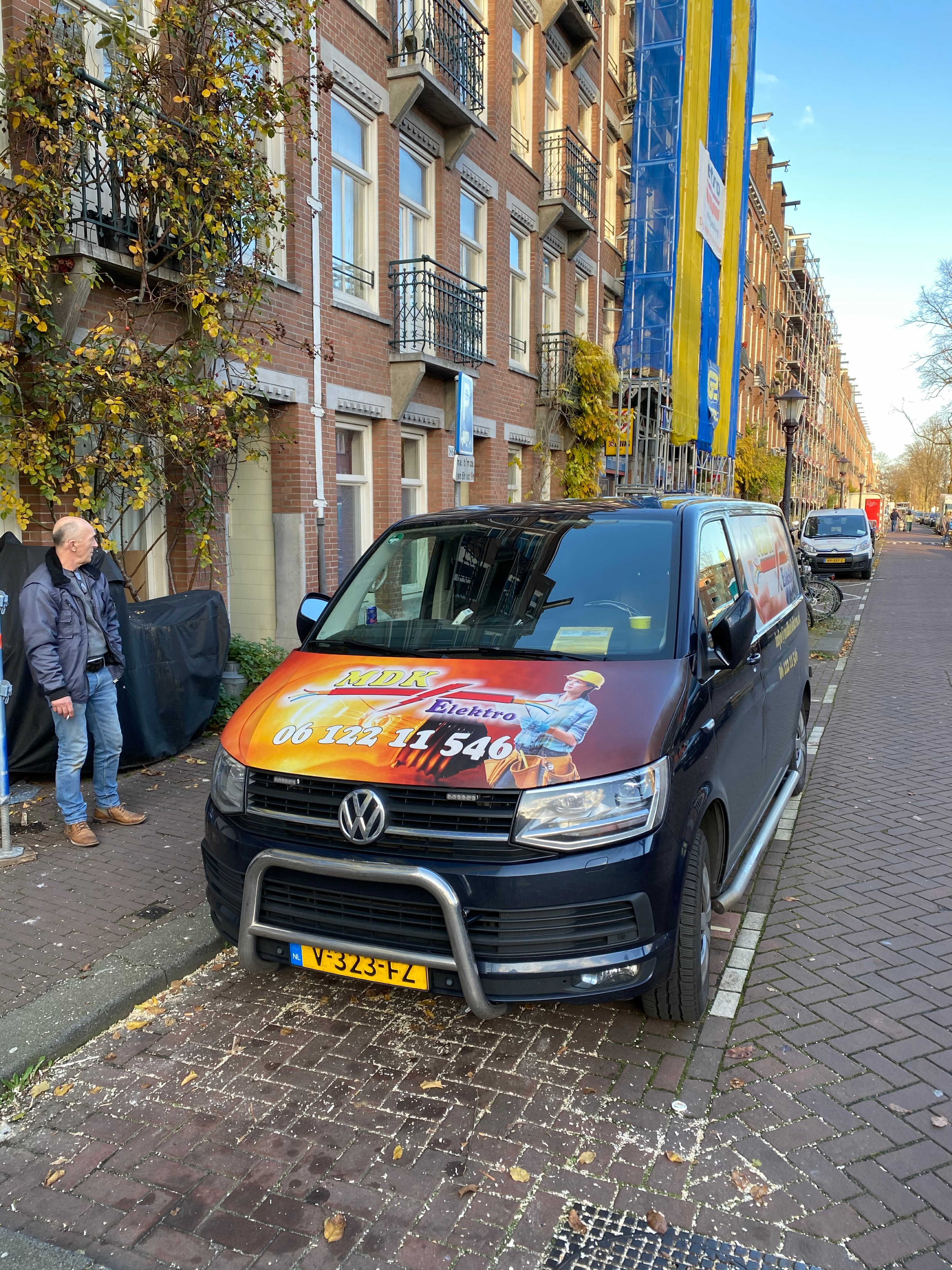 MDK Elektro servicebus elektricien Katwijk onderweg naar klant